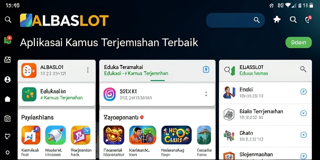 Tampilan antarmuka ALBASLOT yang bersih dan sederhana.