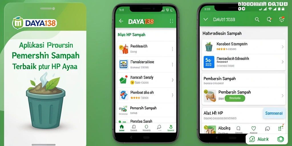 Tampilan antarmuka utama aplikasi Pembersih Sampah DAYA138.