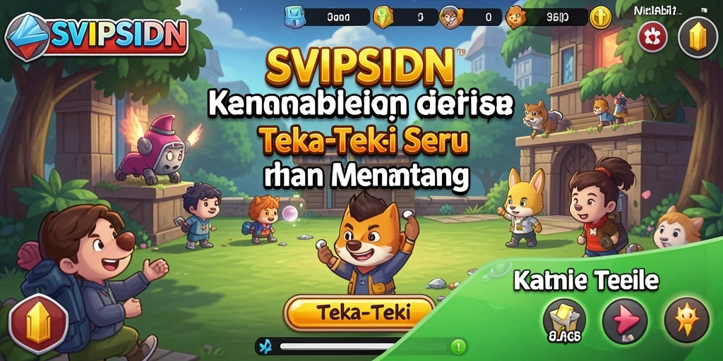 Tampilan antarmuka permainan Teka-Teki SVIPSIDN yang menarik.